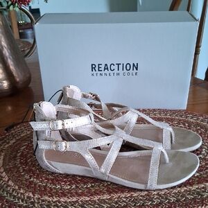 Kenneth Cole Reaction Strappy Gold Sandals